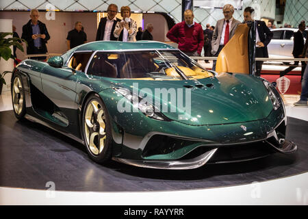 Genève, SUISSE - Le 8 mars, 2017 : Ford voiture de sport Regera présentés à la 87e Salon International de l'Automobile de Genève. Banque D'Images