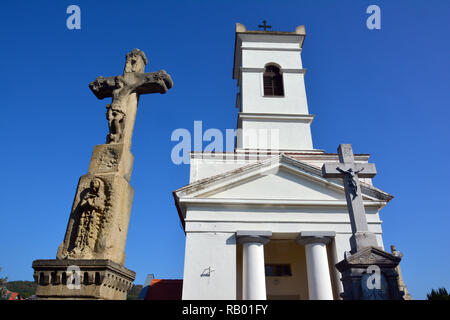 Sainte Croix chapelle catholique romaine, Vonyarcvashegy, la Hongrie, l'Europe. Le Szent Kereszt római katolikus kápolna, Vonyarcvashegy, Magyarország, Európa. Banque D'Images