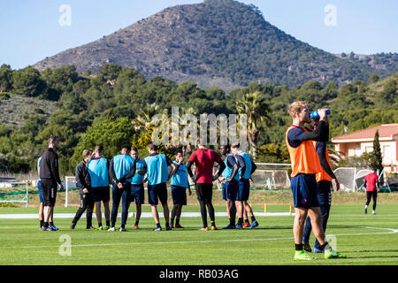 LA MANGA, Spanje, 05-01-2019, le football, La Manga Club Resort, l'Eredivisie néerlandaise, de la saison 2018/2019, les joueurs du FC Utrecht sur le terrain, au cours de la formation à La Manga Utrecht camp 5-01-2019, Banque D'Images