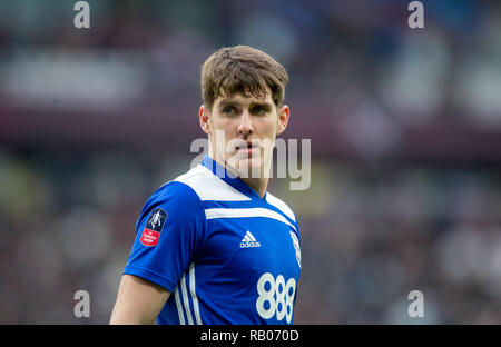 Londres, Royaume-Uni. 5e jan 2019. Londres, Royaume-Uni. 5 janvier 2019. Connor Mahoney (en prêt à partir de Bournemouth) de la ville de Birmingham au cours de la FA Cup 3e match entre West Ham United et Birmingham City au London, Royaume-Uni, Angleterre le 5 janvier 2019. Photo par Andy Rowland. . (Photographie peut uniquement être utilisé pour les journaux et/ou magazines fins éditoriales. www.football-dataco.com) Crédit : Andrew Rowland/Alamy Live News Crédit : Andrew Rowland/Alamy Live News Banque D'Images