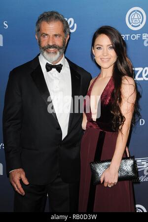 Mel Gibson, Rosalind Ross au hall des arrivées pour l'art du 12e Gala annuel de l'Elysium le ciel, lieu privé, Los Angeles, CA 5 janvier 2019. Photo par : Elizabeth Goodenough/Everett Collection Banque D'Images