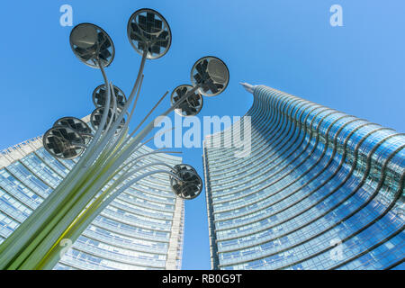 La tour d'Unicredit conçu par l'architecte César Pelli, dans le quartier Isola à Milan, Italie Banque D'Images