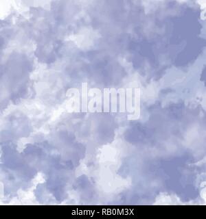 Aquarelle lavande violette motif cloudscape, vector illustration Illustration de Vecteur