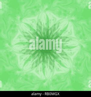 Mandala fleur verte fraîche cercle modèle de tuile, vector illustration Illustration de Vecteur