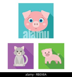 Chien,lapin,comic,nourriture,Accueil,animal,ferme,maison,habitat,funny,jardin,grange,race,mignon,set,icône,,illustration,collection,isolé,design,graphisme,élément signe,télévision,,ombre, vecteurs vecteur , Illustration de Vecteur