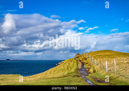 Et fladaigh Gearren Island dans la petite Minch entre Skye et Lewis, Harris - Hébrides extérieures , l'Écosse. Banque D'Images