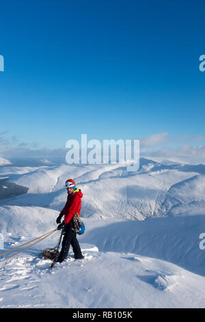 Nevis Range Escalade hiver Highlands Ecosse Banque D'Images