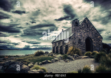 Église du Bon Pasteur à lake Tekapo, Nouvelle-Zélande Banque D'Images