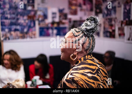 Franklin Bell's Blues atelier, dimanche, 30 décembre 2018, tenue à Bell's garage beind son bungalow sur South Central East Colden Ave, Los Angeles, CA. Banque D'Images
