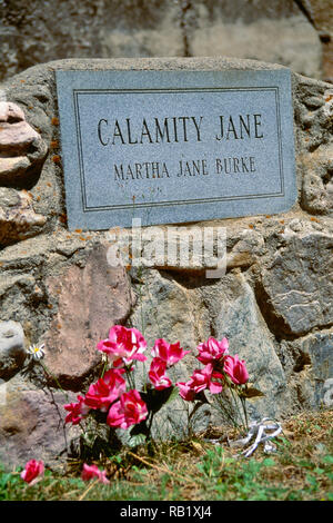 Calamity Jane's. Le mont Moriah Cemetery à Deadwood, Dakota du Sud, USA Banque D'Images