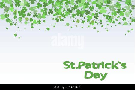 Le jour de rue Patrick contexte dans le vert. Vector Illustration d'un arrière-plan de la Saint-Patrick Illustration de Vecteur