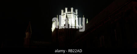 La tour octogonale sur Cathédrale d'Ely, Ely, Cambridgeshire, Angleterre Ville, UK Banque D'Images