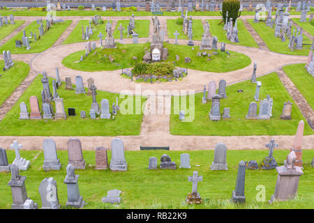 Plantes grave sur Cemetery, Stirling, Ecosse, Royaume-Uni Banque D'Images