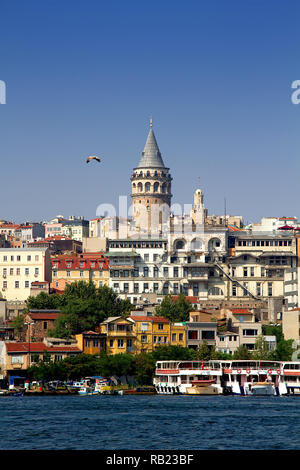 Vue sur le quartier de Galata et la Tour de Galata - Istanbul Banque D'Images