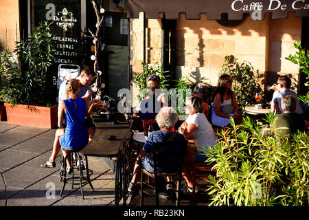 Café bar Cagliari Sardaigne Italie Banque D'Images