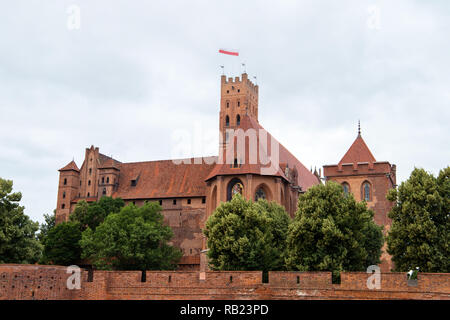 Mediecal château Teutonique de Malbork, Pologne Banque D'Images