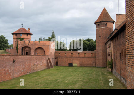 Mediecal château Teutonique de Malbork, Pologne Banque D'Images