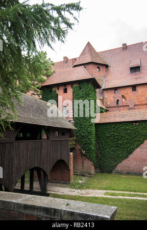 Mediecal château Teutonique de Malbork, Pologne Banque D'Images