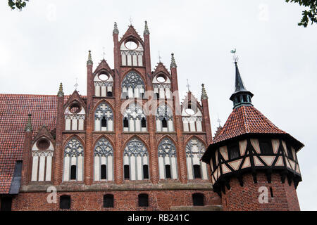 Mediecal château Teutonique de Malbork, Pologne Banque D'Images