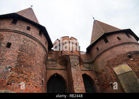 Mediecal château Teutonique de Malbork, Pologne Banque D'Images