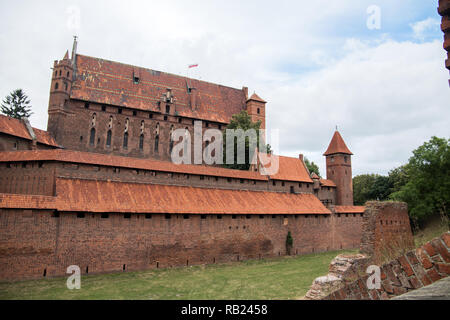 Mediecal château Teutonique de Malbork, Pologne Banque D'Images