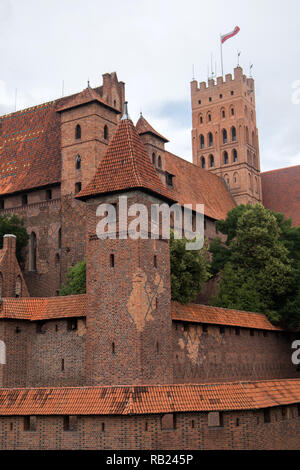 Mediecal château Teutonique de Malbork, Pologne Banque D'Images