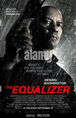 L'Égaliseur (2014) Réalisé par Antoine Fuqua Avec Denzel Washington, et Marton Csokas et Chloë Grace Moretz. Un ancien commando Black Ops devient vigilante aide les victimes d'actes criminels. Banque D'Images