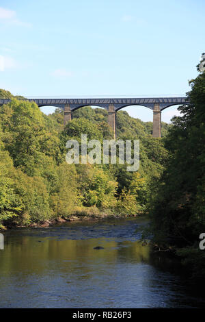 Aqueduc de Pontcysyllte, UNESCO World Heritage Site, Llangollen, Dee Valley, Denbighshire, Nord du Pays de Galles, Pays de Galles, Royaume-Uni Banque D'Images