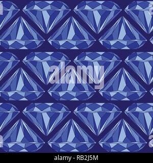 Diamant Taille brillant bleu motif transparent Illustration de Vecteur