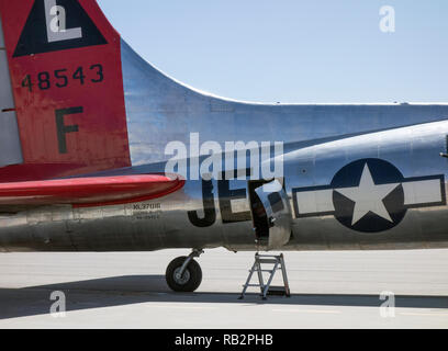 La section de la queue et de la porte arrière du bombardier B17, 2016. Banque D'Images