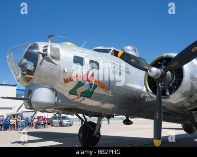 B17 stationné à airshow, vue avant,2018. Banque D'Images