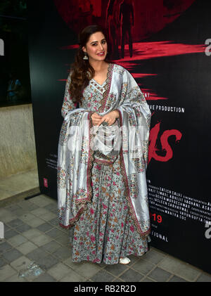 Mumbai, Inde. 5e Jan, 2019. Nargis Fakhri actrice vu au cours de son prochain film Amavas's trailer lancement à Mumbai. Credit : Azhar Khan SOPA/Images/ZUMA/Alamy Fil Live News Banque D'Images