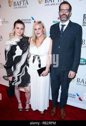 Californie, USA. 5e jan 2019. Jane HARLOW, Patricia Arquette et Eric White arrivent à la BAFTA (British Academy of Film and Television Arts) Los Angeles Tea Party 2019 tenue à l'hôtel Four Seasons Los Angeles at Beverly Hills le 5 janvier 2019 à Beverly Hills, Los Angeles, Californie, États-Unis. (Photo par Xavier Collin/Image Crédit : Agence de Presse) L'agence de presse Image/Alamy Live News Banque D'Images