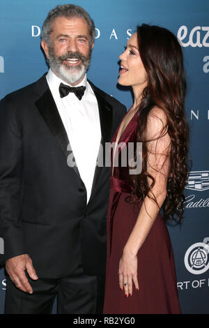 5 janvier 2019 - Los Angeles, USA - LOS ANGELES - JAN 5 : Mel Gibson, Rosalind Ross à l'Art de l'Élysée 12e édition annuelle du ciel Célébration à un emplacement privé le 5 janvier 2019 à Los Angeles, CA (crédit Image : © Kay Blake/Zuma sur le fil) Banque D'Images