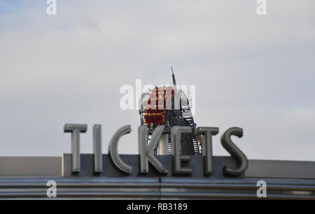 Osaka, Japon. 31 Dec, 2018. Billets un chanter peut être vu à l'entrens de Universal Studios Osaka au Japon. Lundi, 31 décembre 2018. Photo par : Ramiro Agustin Vargas Tabares Crédit : Ramiro Agustin Vargas Tabares/ZUMA/Alamy Fil Live News Banque D'Images