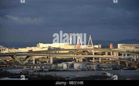 Osaka, Japon. 31 Dec, 2018. Vue d'Osaka au Japon peut être vu pendant le dernier jour de 2018 à proximité des Studios Universal du Japon. Lundi, 31 décembre 2018. Photo par : Ramiro Agustin Vargas Tabares Crédit : Ramiro Agustin Vargas Tabares/ZUMA/Alamy Fil Live News Banque D'Images