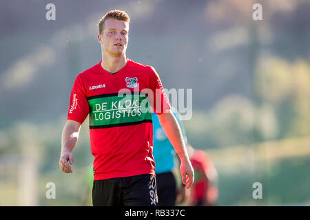 Estepona, Espagne. 06 Jan, 2019. Estepona, Espagne. 6 janvier 2019. Football néerlandais Keuken Kampioen divisie 2018 / 2019 la saison. Ferdy Druijf NEC DVD pendant le match NEC - Hanovre 96. Credit : Pro Shots/Alamy Live News Crédit : Pro Shots/Alamy Live News Banque D'Images