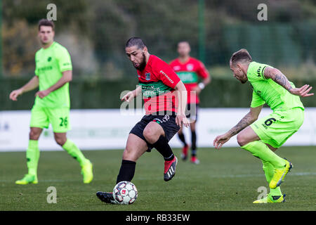 Estepona, Espagne. 06 Jan, 2019. ESTEPONA - 06-01-2019 de football néerlandais, Keuken Kampioen divisie 2018 / 2019 la saison. Anass Achahbar NEC DVD pendant le match NEC - Hanovre 96. Credit : Pro Shots/Alamy Live News Banque D'Images