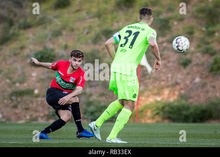 Estepona, Espagne. 06 Jan, 2019. ESTEPONA - 06-01-2019 de football néerlandais, Keuken Kampioen divisie 2018 / 2019 la saison. NEC DVD Paolo Sabak pendant le match NEC - Hanovre 96. Credit : Pro Shots/Alamy Live News Banque D'Images