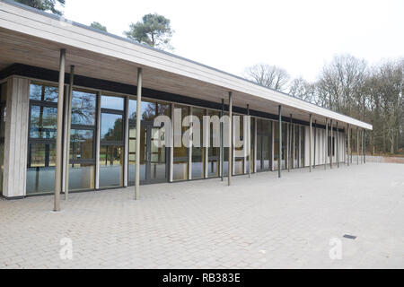 Tout nouveau Café et centre de visiteurs à Wendover Woods, Wendover, España. Ouverture bientôt. Partie d'un système d'amélioration de 4,5 millions de livres sterling. Banque D'Images