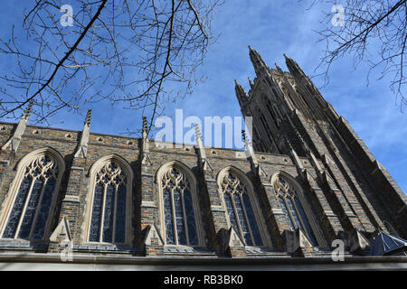 Chapelle de l'Université Duke à Durham NC. Banque D'Images