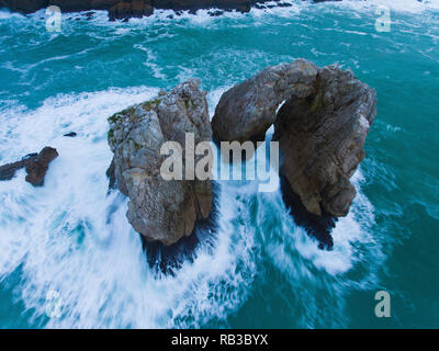 Urro del Manzano, Liencres, Cantabria, ESPAGNE Banque D'Images