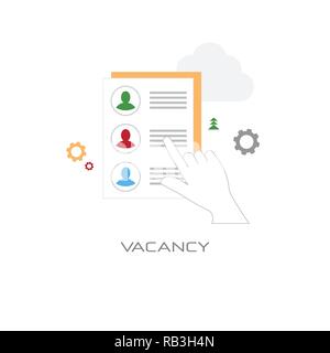 Par contre le choix de reprendre des ressources humaines embauche poste isolé style concept télévision Illustration de Vecteur