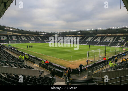 5 janvier 2019, Pride Park, Derby, England ; l'unis en FA Cup, 3ème tour, Derby County vs Southampton ; Credit : Craig Milner/News Images images Ligue de football anglais sont soumis à licence DataCo Banque D'Images