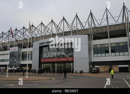 5 janvier 2019, Pride Park, Derby, England ; l'unis en FA Cup, 3ème tour, Derby County vs Southampton ; Credit : Craig Milner/News Images images Ligue de football anglais sont soumis à licence DataCo Banque D'Images