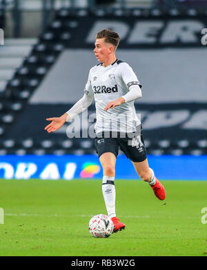 5 janvier 2019, Pride Park, Derby, England ; l'unis en FA Cup, 3ème tour, Derby County vs Southampton ; Max Oiseau (41) de Derby County à crédit options : Craig Milner/News Images images Ligue de football anglais sont soumis à licence DataCo Banque D'Images