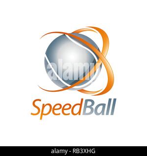 Speed ball logo sphère brillante idée modèle concept design Illustration de Vecteur