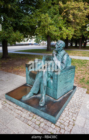 Monument à Jan Karski ville de Varsovie en Pologne, émissaire et de messagerie de l'État polonais clandestin pendant la Seconde Guerre mondiale, les nazis allemands atroc Banque D'Images