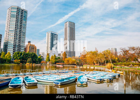 Le parc Ueno Shinobazu pond et l'automne, rue Maple à Tokyo, Japon Banque D'Images