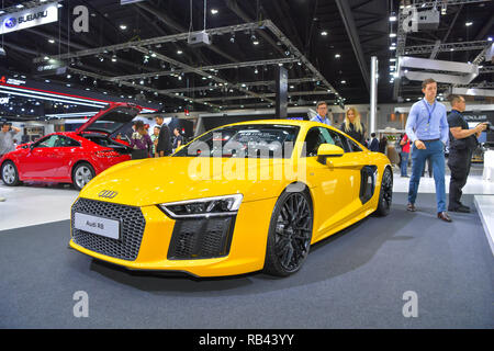 NONTHABURI - Novembre 28 : Audi R8 voiture sur l'affichage à la 35e Thaïlande International Motor Expo le 28 novembre 2018 dans Nonthaburi, Thaïlande. Banque D'Images